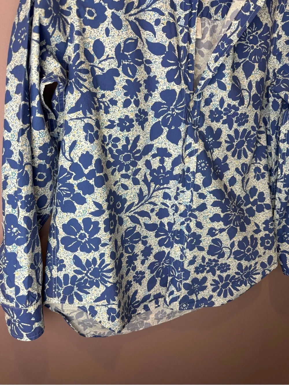 Frank & Eileen Navy and White Floral Button-Down Shirt M - Frank Style - Picture 5 of 11